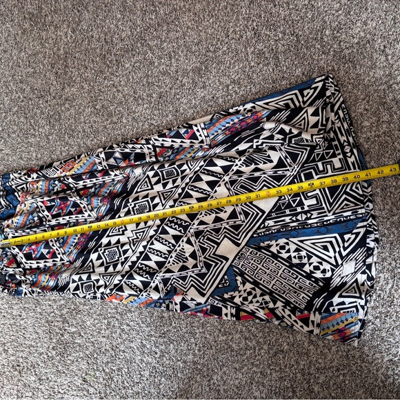 Nostalgia cotton maxi skirt. Multi color print. Size L - Picture 7 of 7